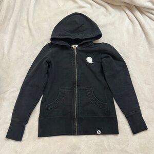 American Giant Women's Classic Full Zip Hoodie Black XS Heavyweight